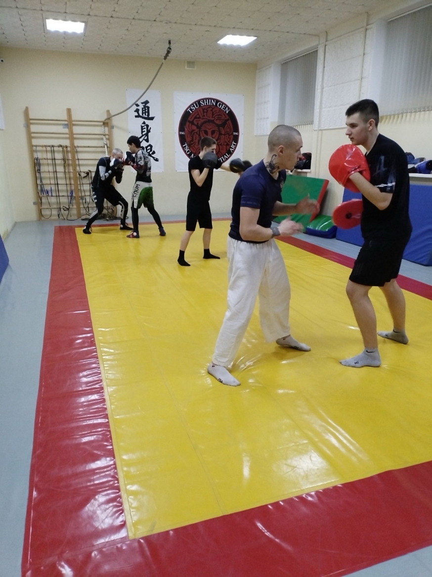 Разминка и активное занятие комплексным боем Тсу Шин Ген