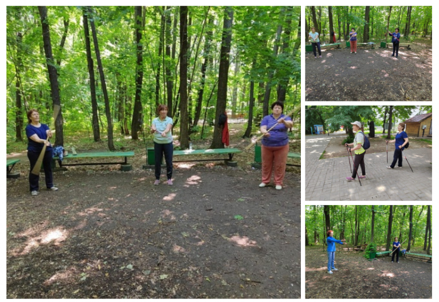 В парке &ldquo;Прибрежный&raquo; прошли занятия по адаптивной физкультуре и скандинавской ходьбе