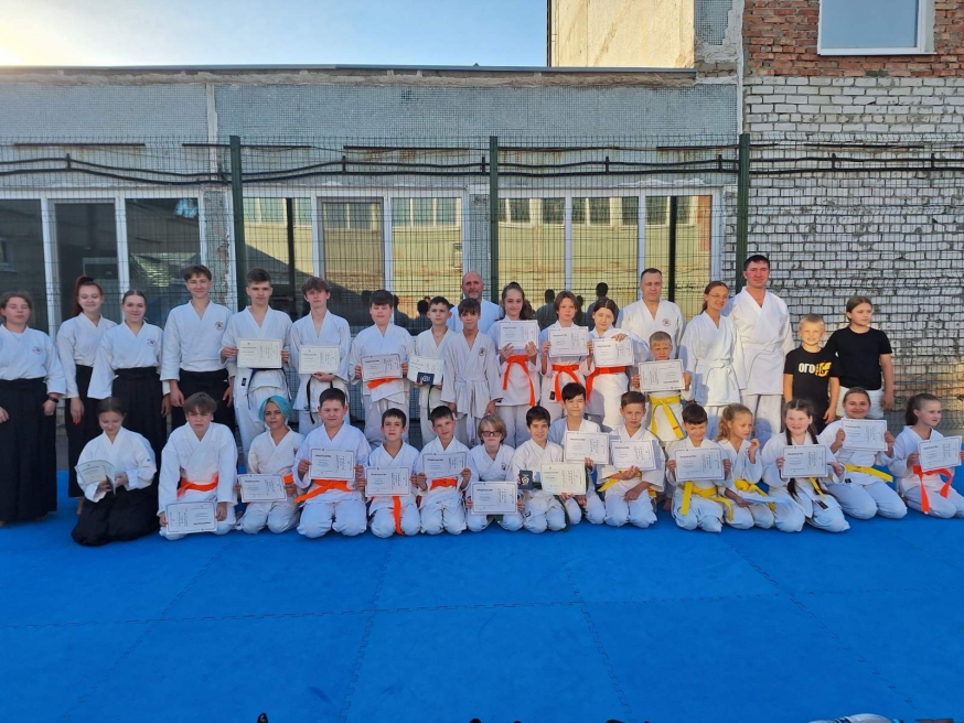 В мае наши ребята сдали непростой экзамен по айкидо на последующие пояса