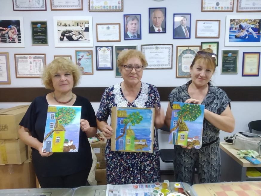 Состоялось очередное занятие по интуитивному рисованию на тему &laquo;Уютный домик на берегу Тирренского моря&raquo;